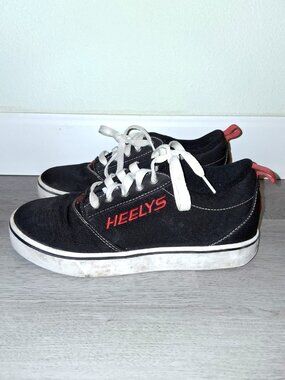 Heelys Pro 20 Black Shoes Lace Up Low Top Sneakers NO WHEELS Women's Size 7 Y2k